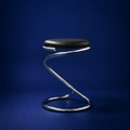 Bauhaus pre war cognac brow black leather steel "Slangestolen" chair