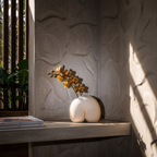 Cashew organic biomorphic abstract ceramic vase