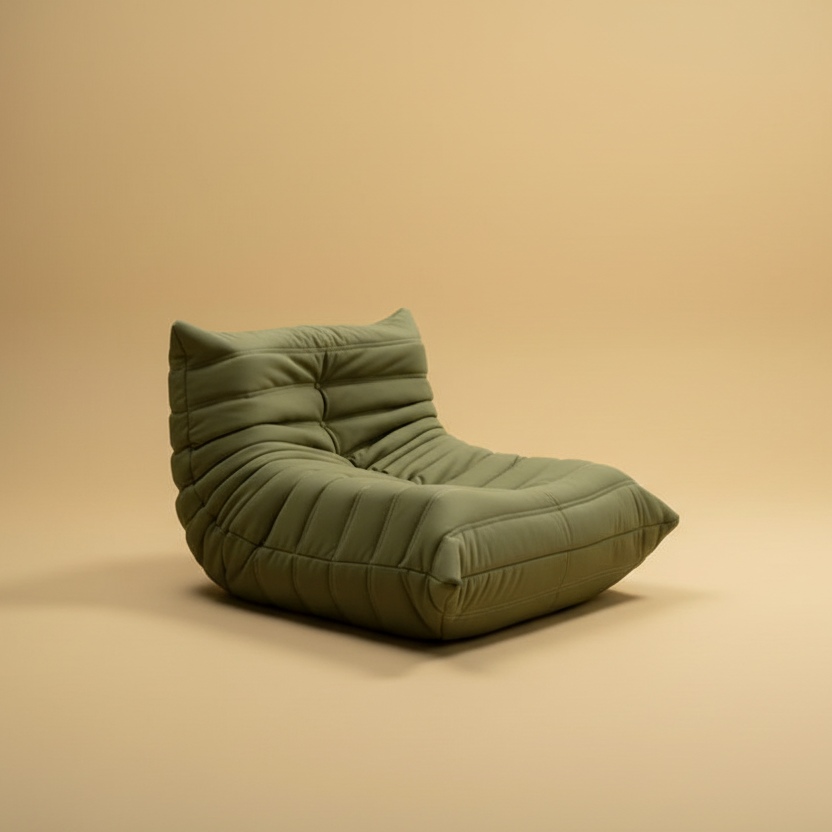 Caterpillar mid-century "Togo" lazy single sofa