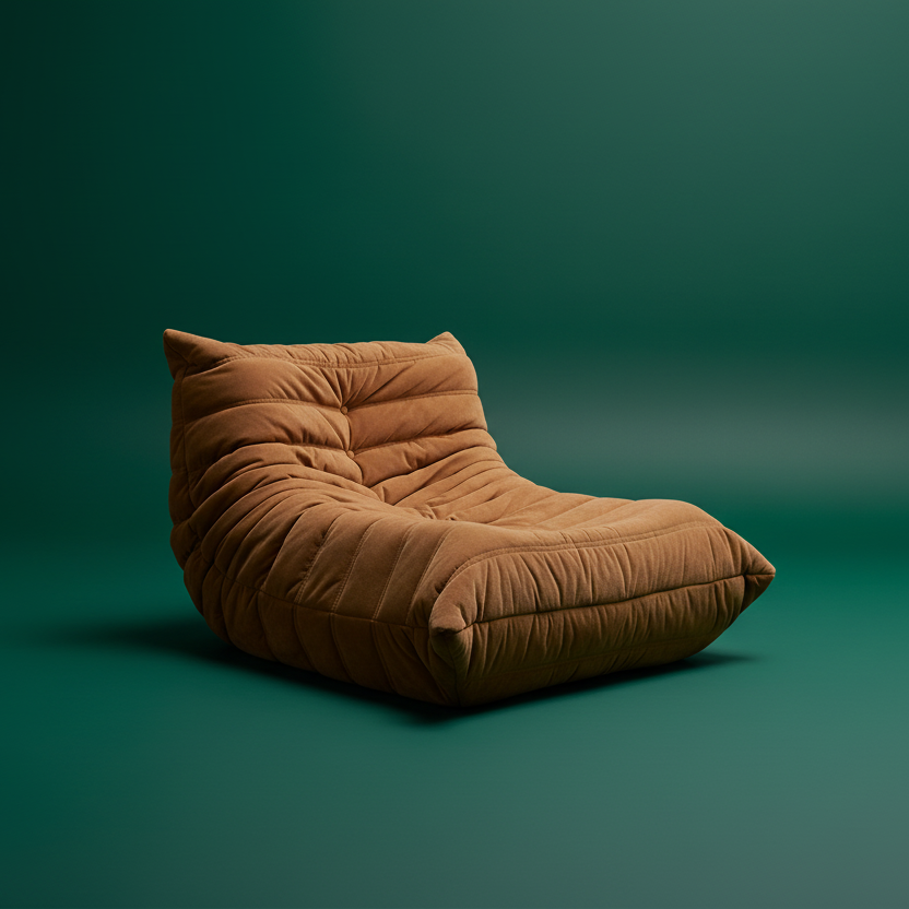 Caterpillar mid-century "Togo" lazy single sofa