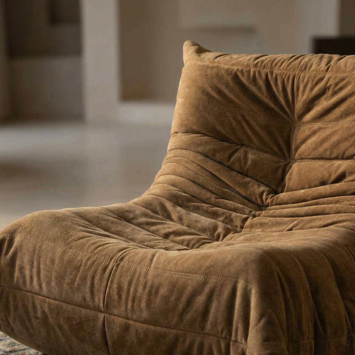Caterpillar mid-century "Togo" lazy single sofa