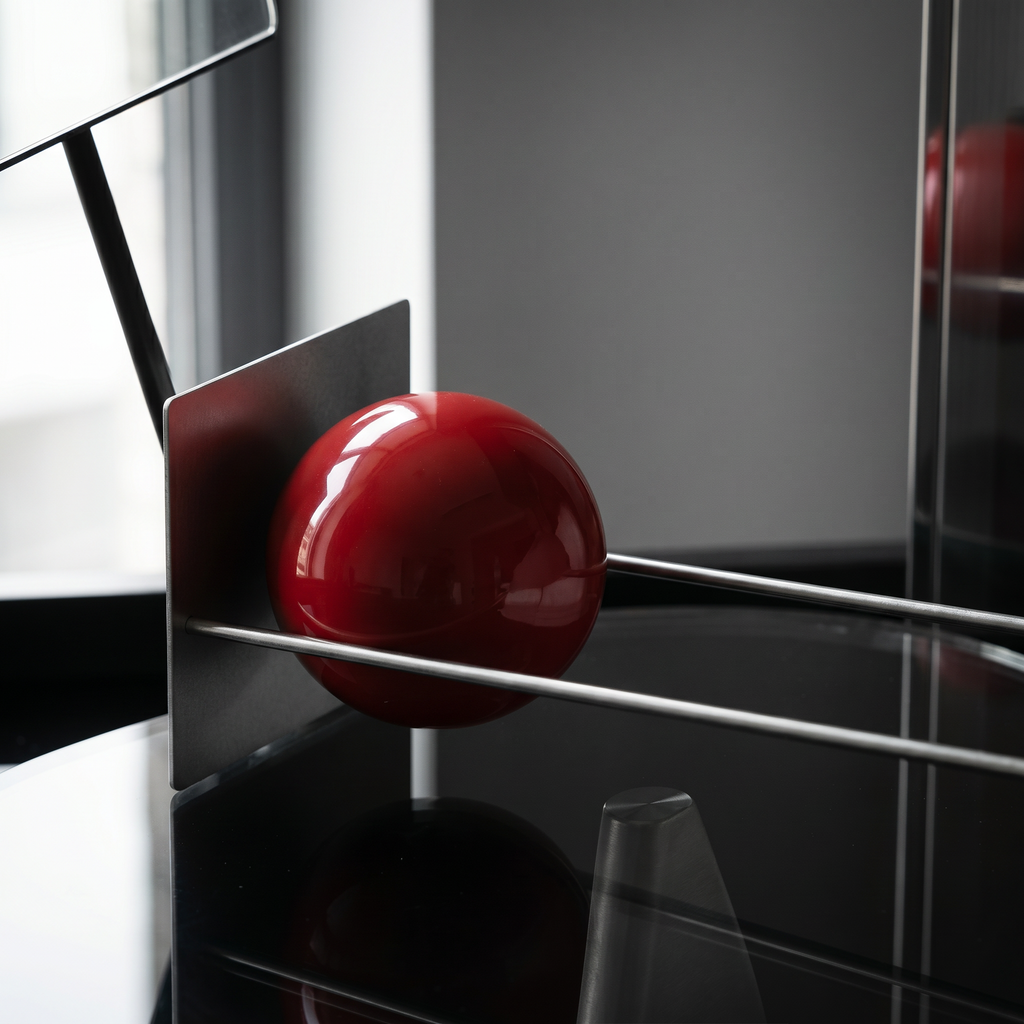 Bauhaus space age spherical floating bookshelf