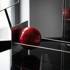Bauhaus space age spherical floating bookshelf