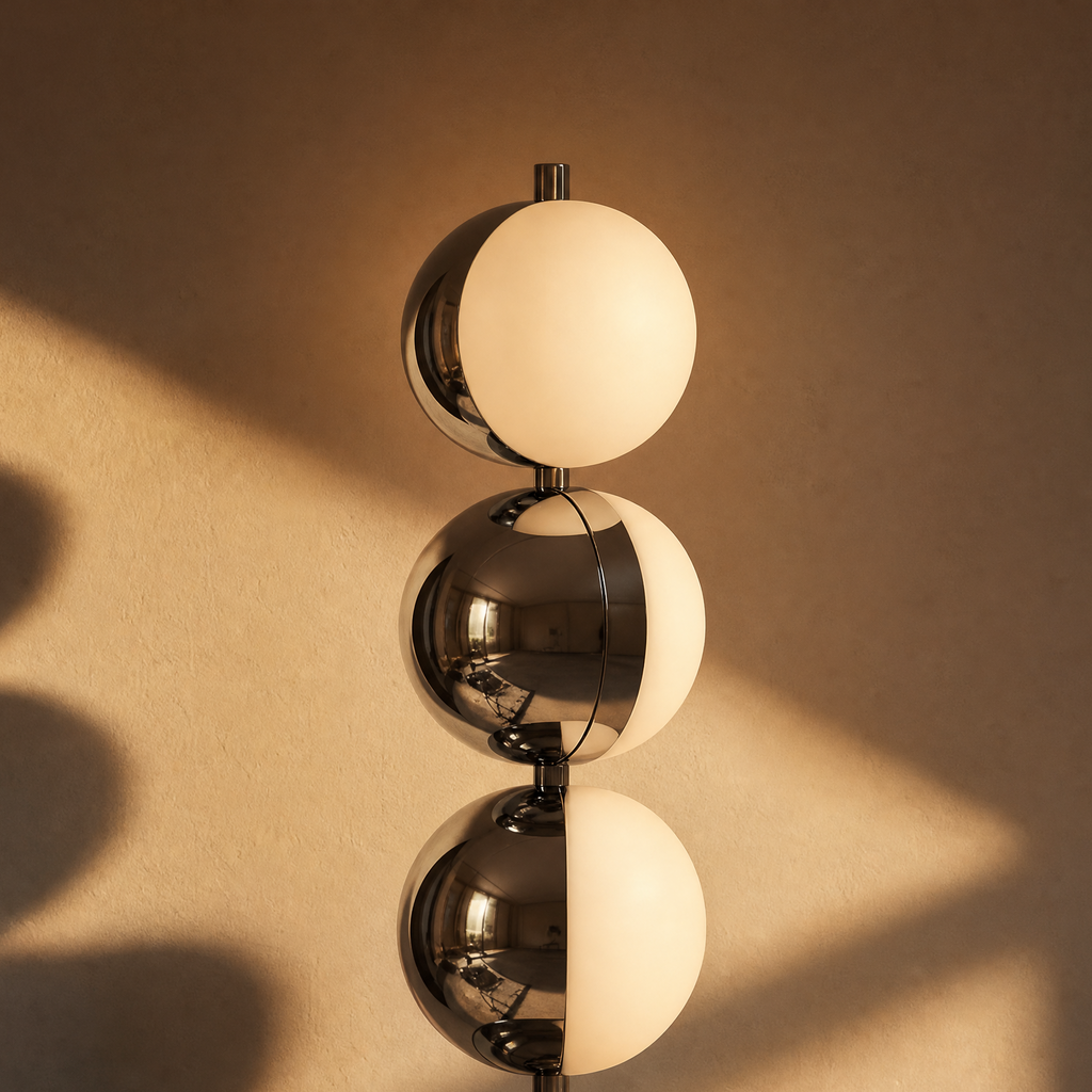 70's Italian space age ball floor lamp