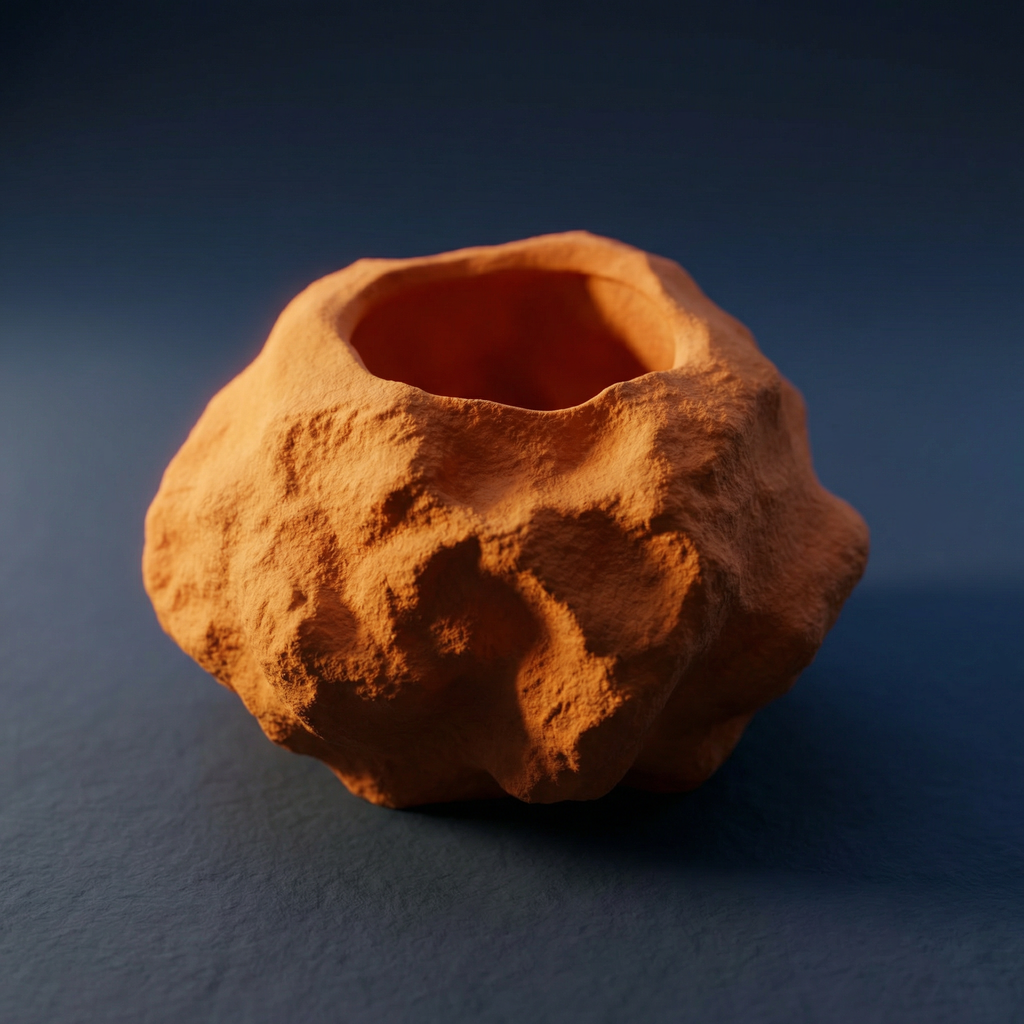 Organic earth ceramic rock minimalism vase