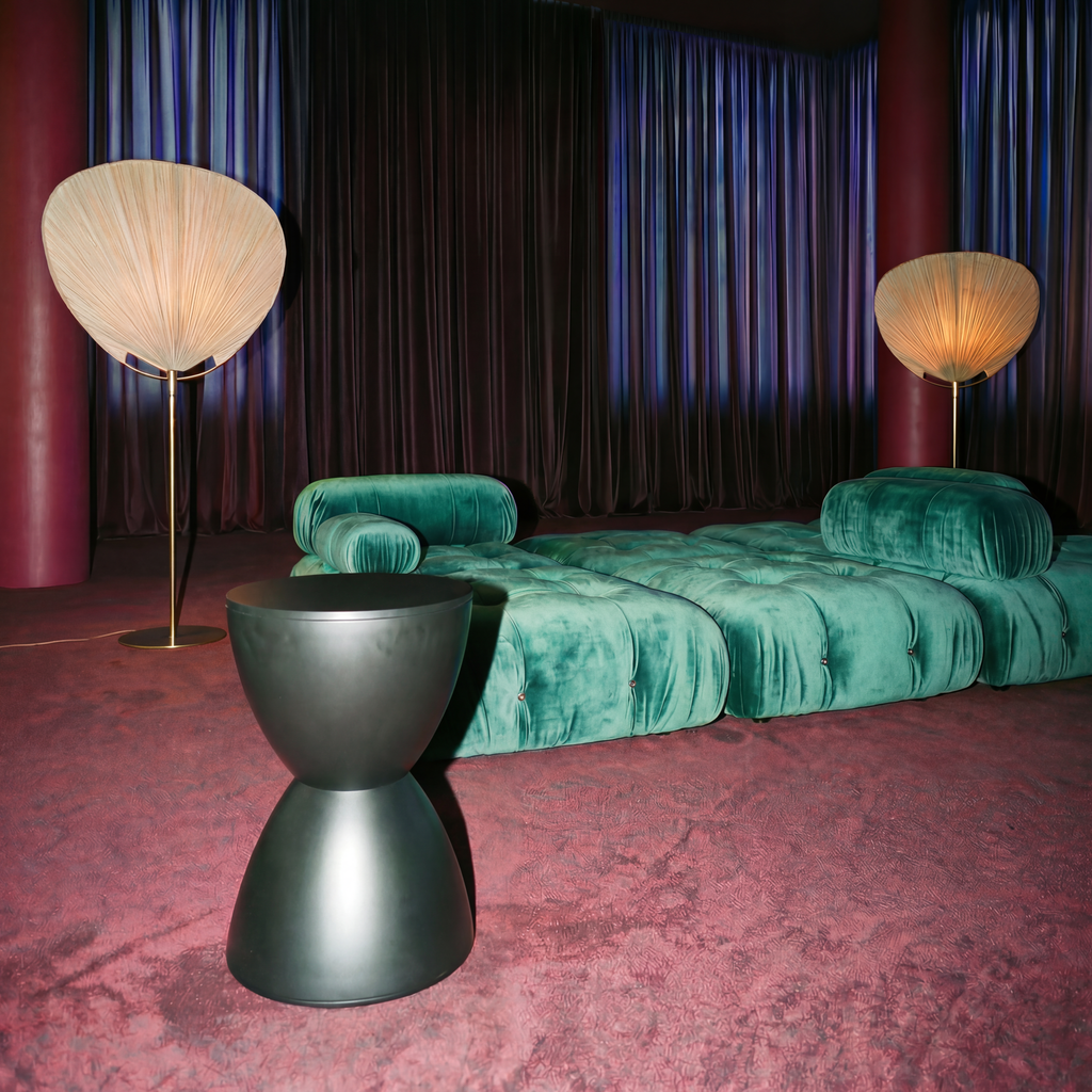 Space age retro hourglass stool or side table