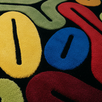 Organic 70's space age memphis wool carpet