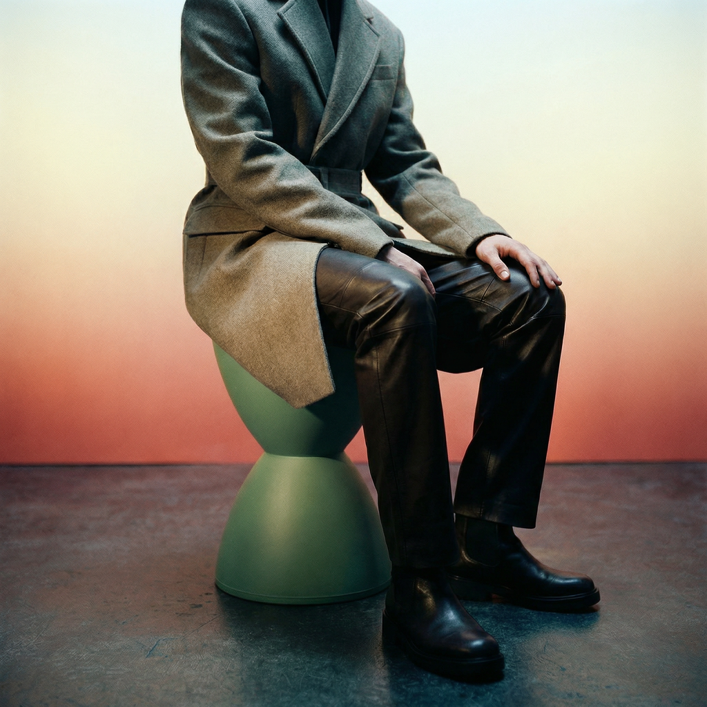 Space age retro hourglass stool or side table