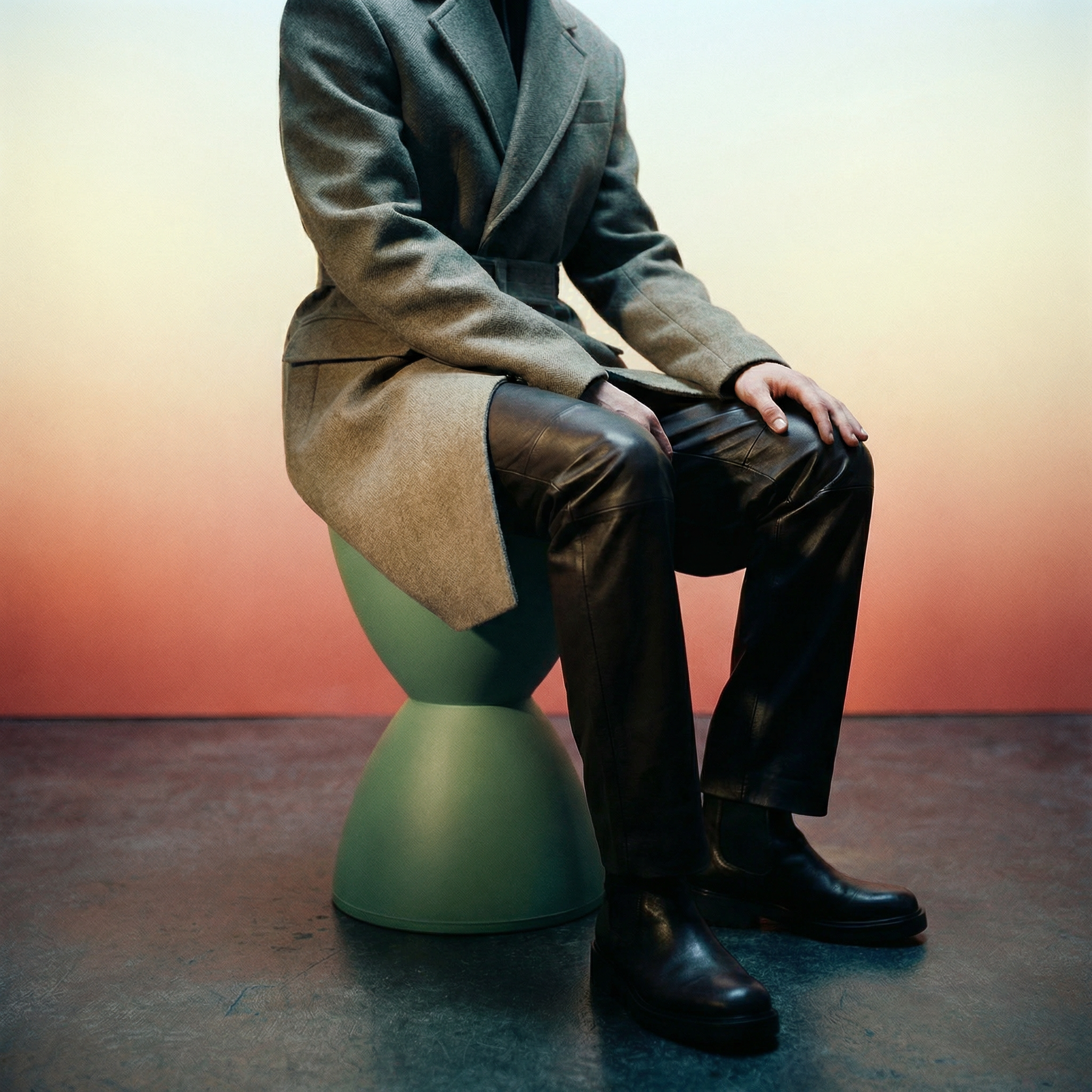 Space age retro hourglass stool or side table