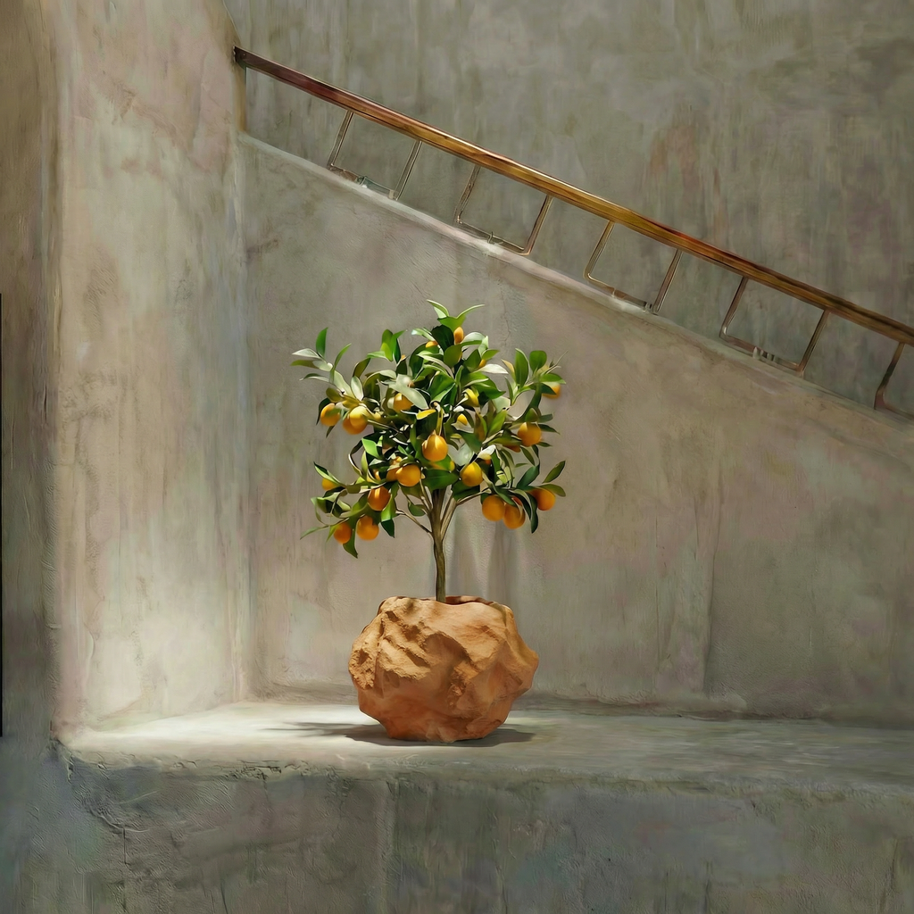 Organic earth ceramic rock minimalism vase