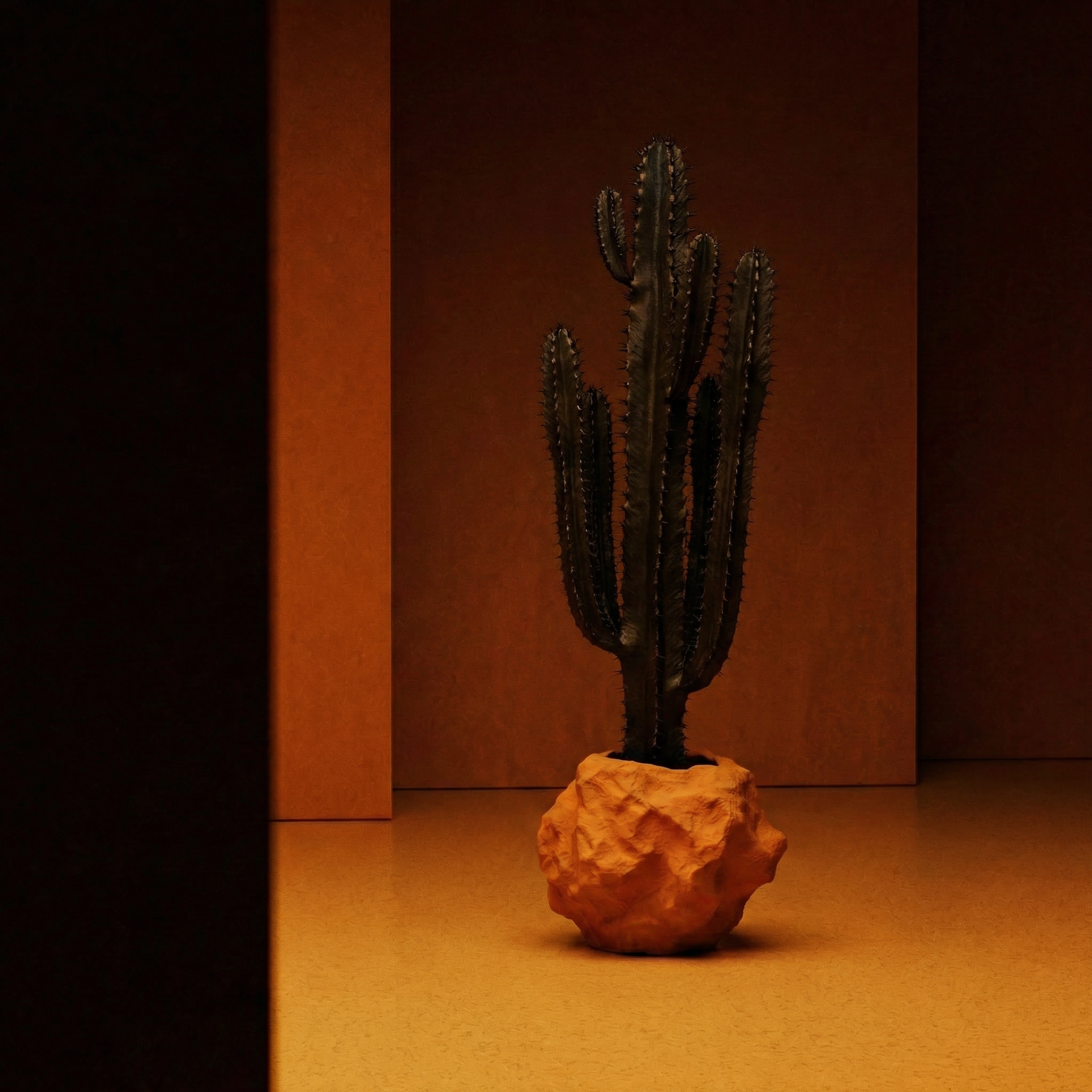 Organic earth ceramic rock minimalism vase