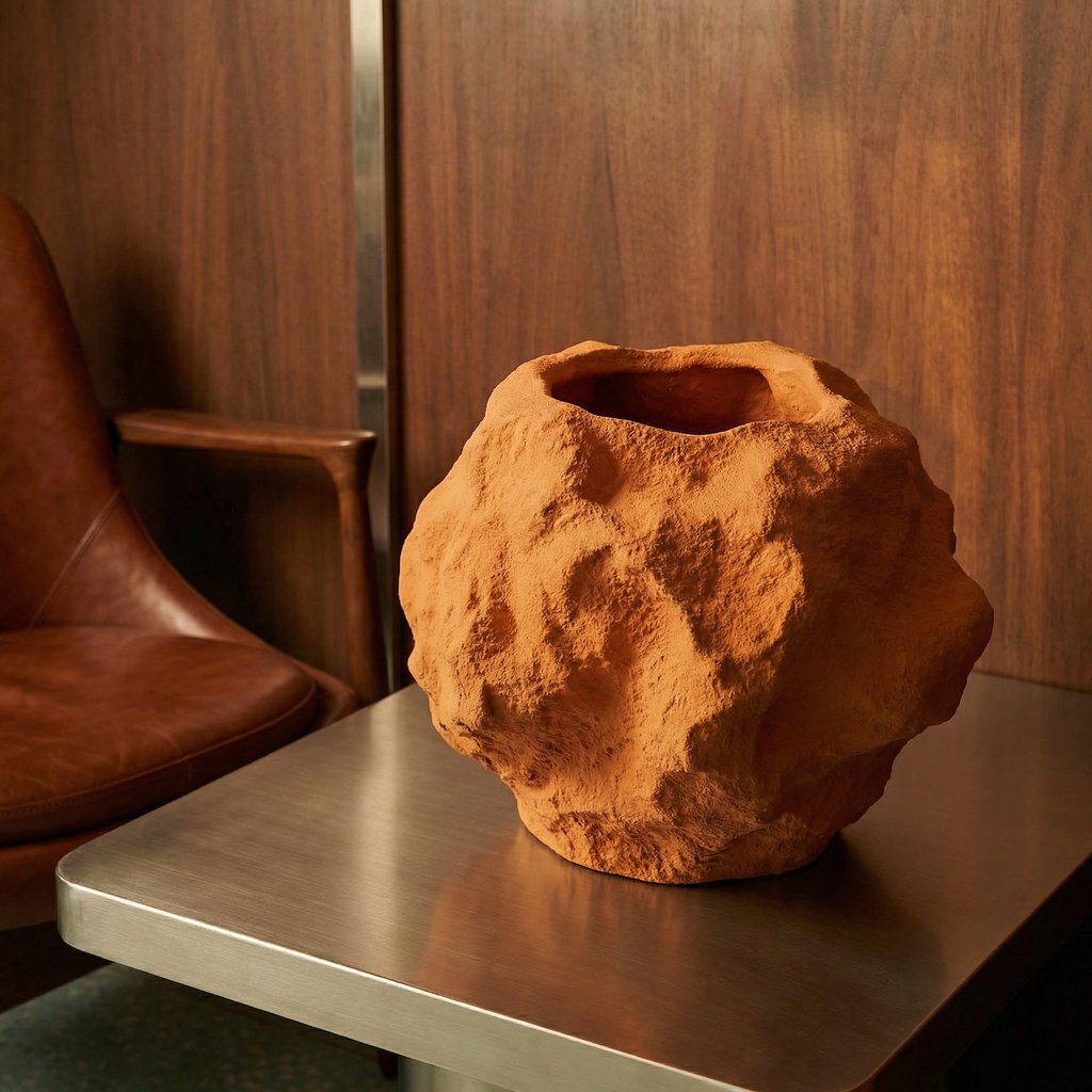 Organic earth ceramic rock minimalism vase