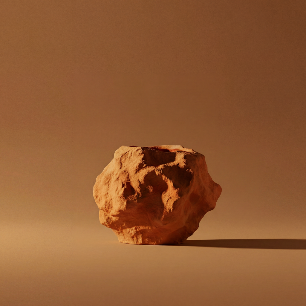 Organic earth ceramic rock minimalism vase