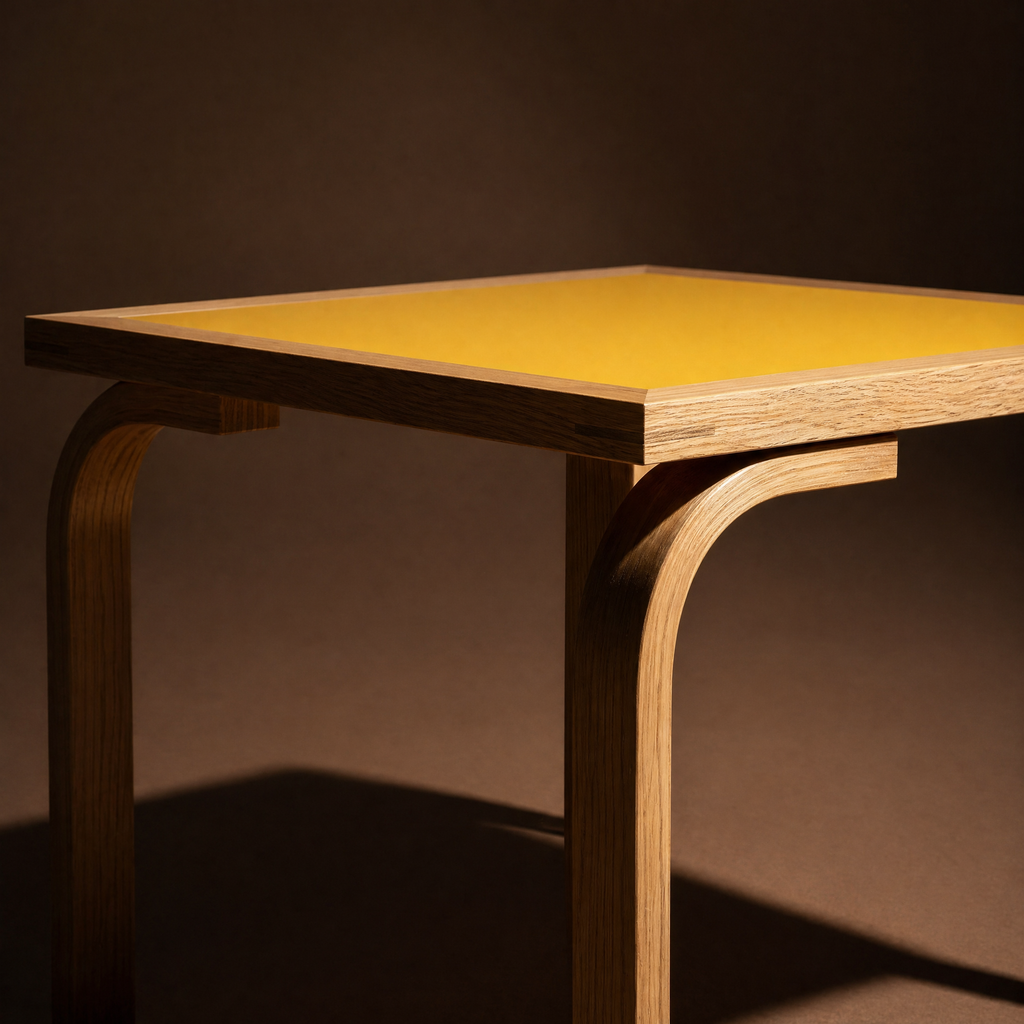 "Aalto" inspired modernist bentwood coffee table