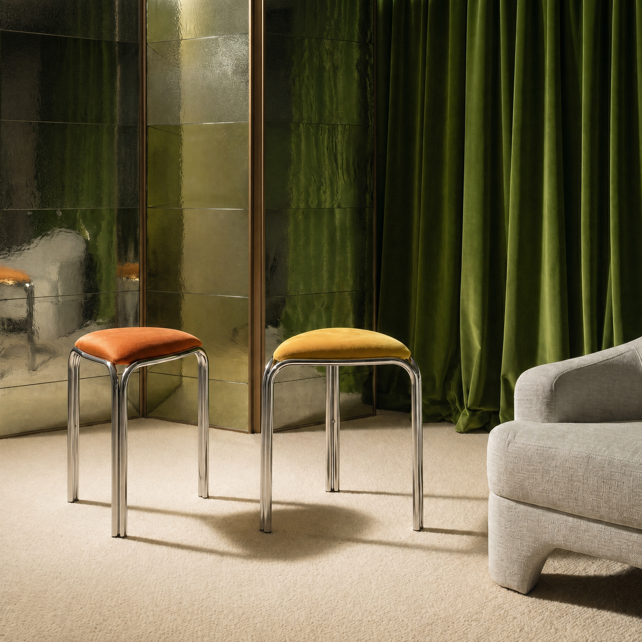 Bauhaus modernist stackable "Dot" stool