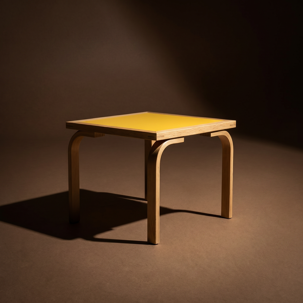 "Aalto" inspired modernist bentwood coffee table