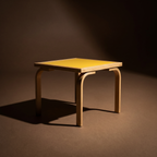"Aalto" inspired modernist bentwood coffee table