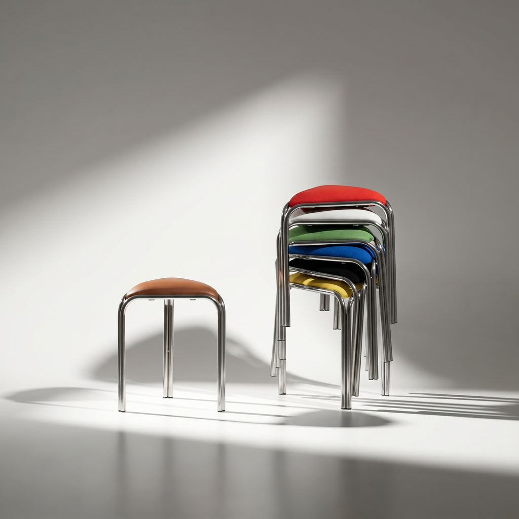 Bauhaus modernist stackable "Dot" stool