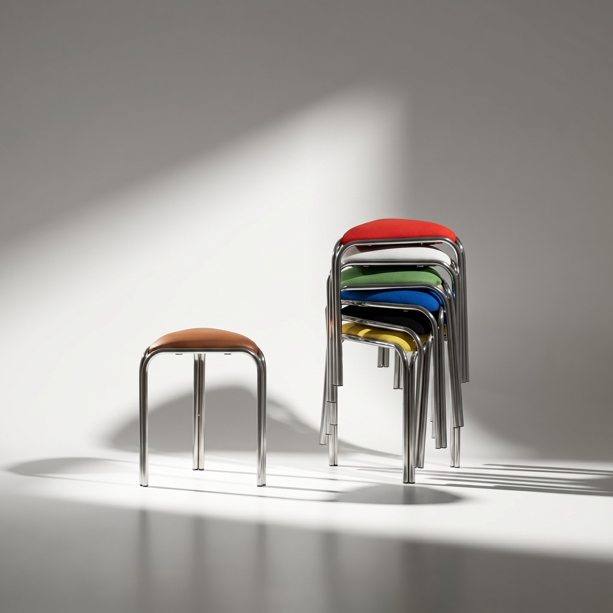 Bauhaus modernist stackable "Dot" stool