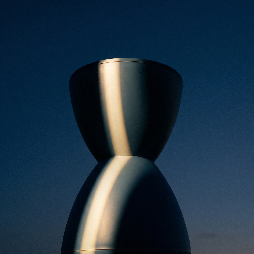 Space age retro hourglass stool or side table