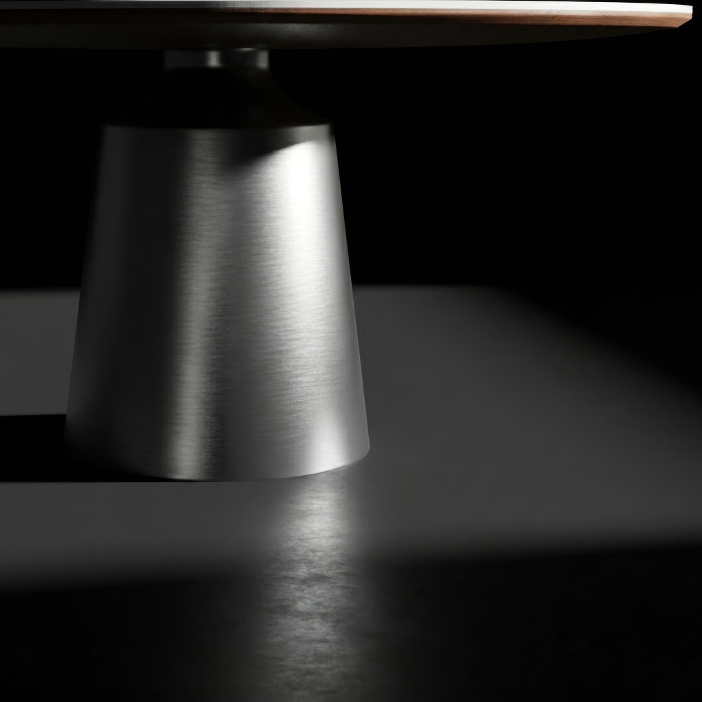 Italian contemporary slate round dining table
