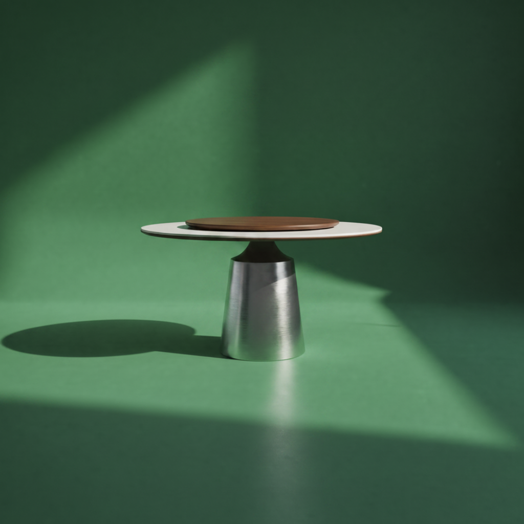 Italian contemporary slate round dining table
