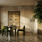 Italian contemporary slate round dining table