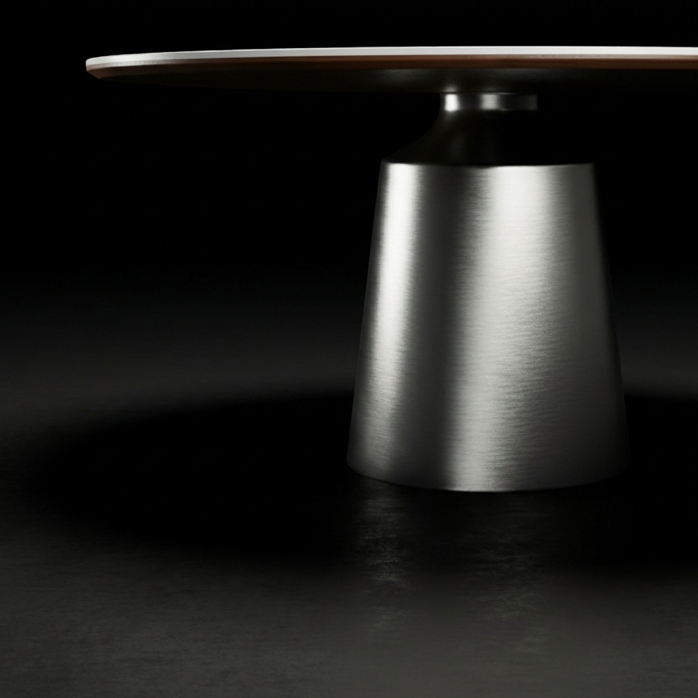 Italian contemporary slate round dining table