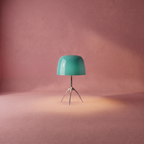 Italian space age glass table lamp accent