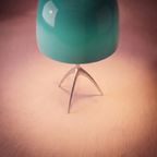 Italian space age glass table lamp accent