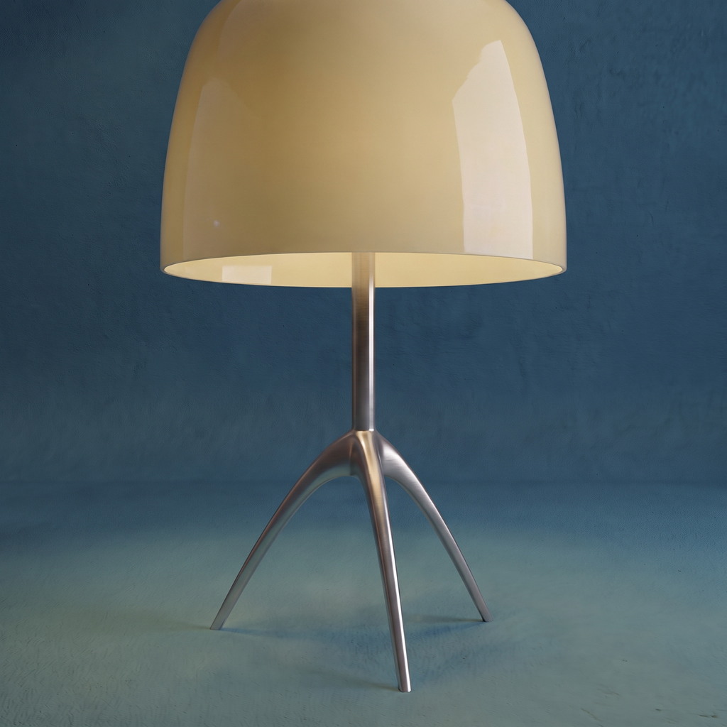 Italian space age glass table lamp accent