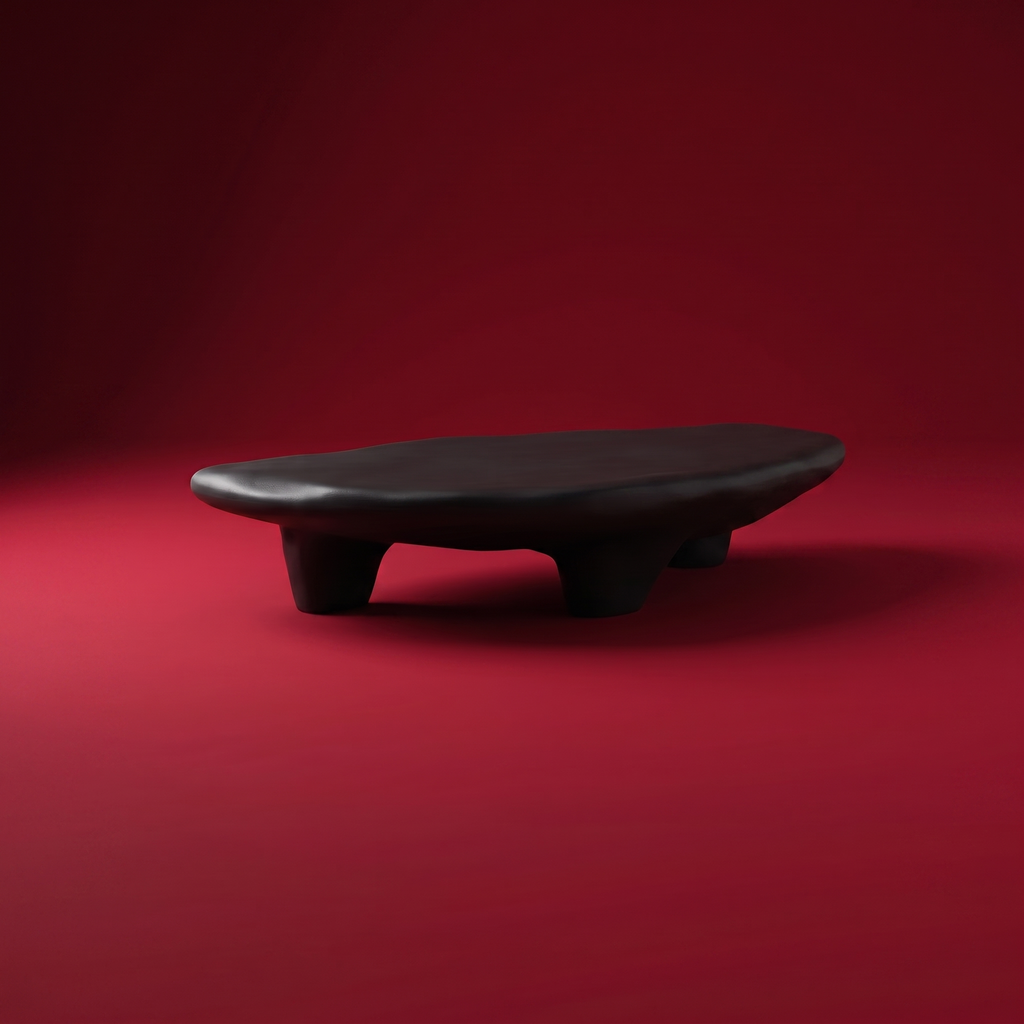 Japandi contemporary tripod coffee table