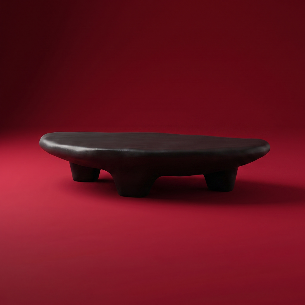 Japandi contemporary tripod coffee table