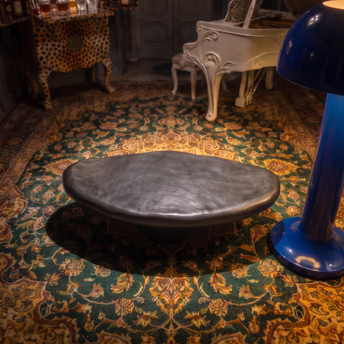 Japandi contemporary tripod coffee table