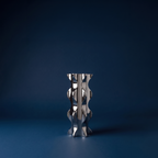 Memphis wave ceramic flower vase mirror chrome sculptural collection