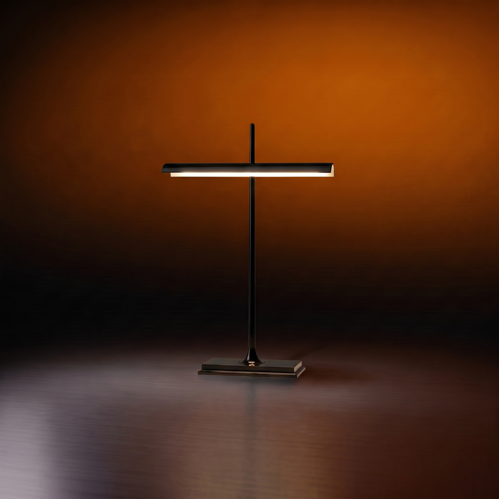 Minimalism brass bankers table lamp