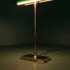 Minimalism brass bankers table lamp