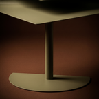 Modernist metal folded plane pedestal side table