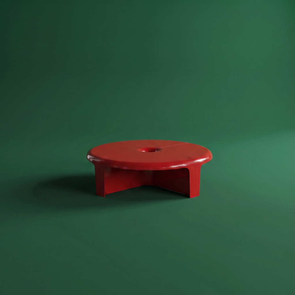 Quattro quarti Italian space age coffee table