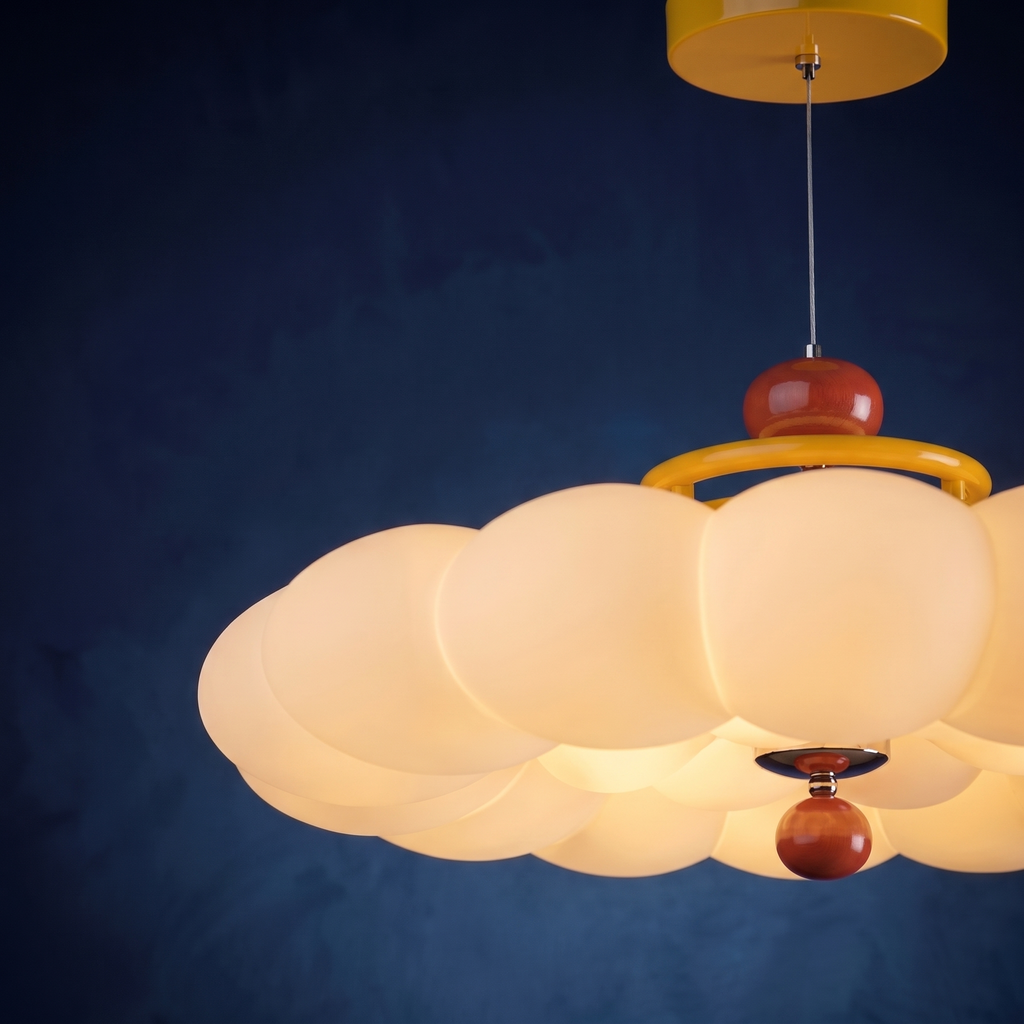 Retro bauhaus cloud ceiling light