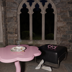 Retro contemporary flower shaped side table