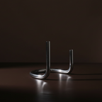 Bauhaus organic u-shaped stainless steel "Gemini candle holder"
