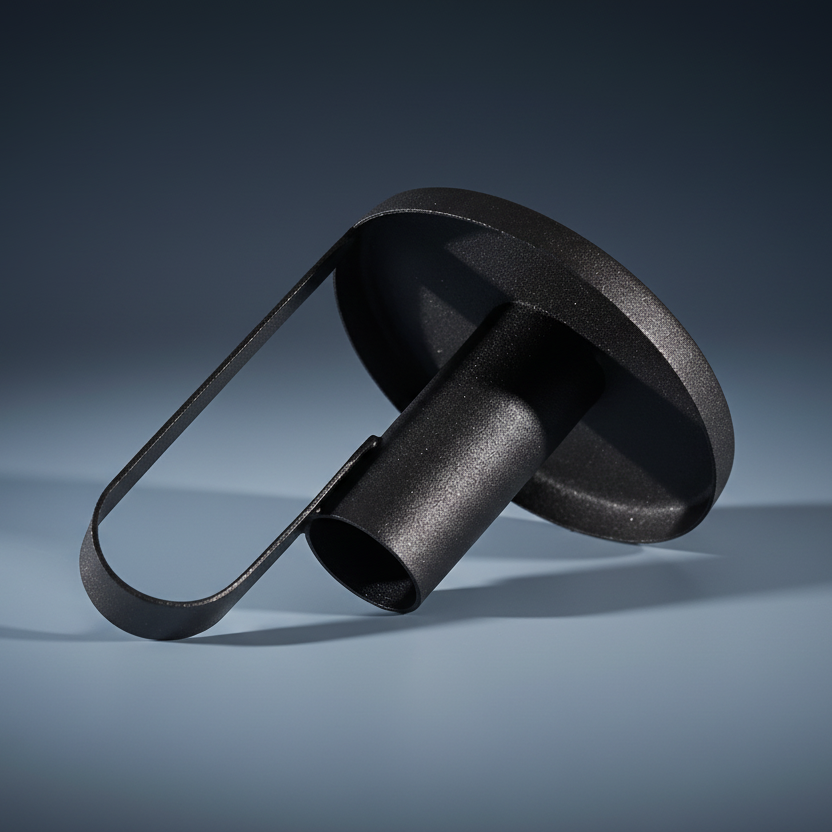 Minimalism organic matt black candle holder