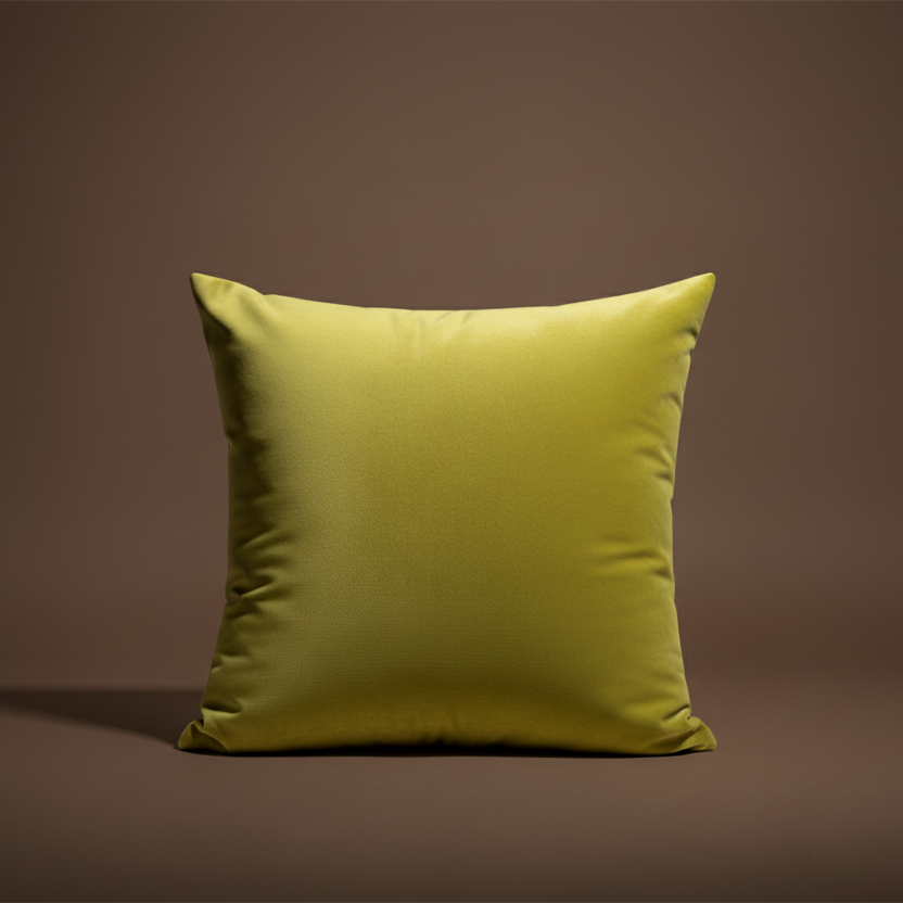 Contemporary textured embroidery relief organic green cushion cover