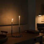 Bauhaus organic u-shaped stainless steel "Gemini candle holder"