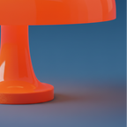 Bauhaus mushroom orange table lamp