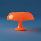Bauhaus mushroom orange table lamp