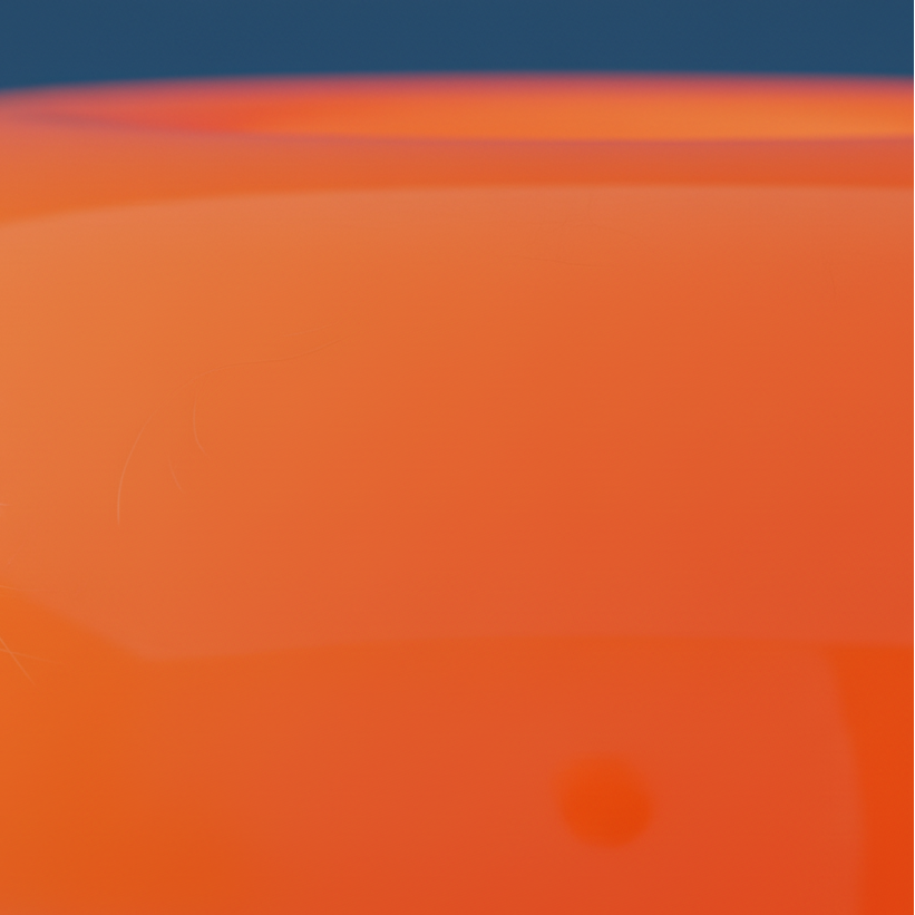 Bauhaus mushroom orange table lamp
