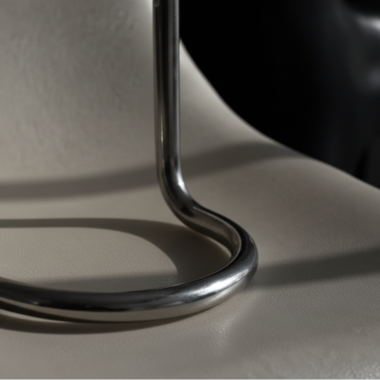 Bauhaus organic u-shaped stainless steel "Gemini candle holder"