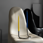 Bauhaus organic u-shaped stainless steel "Gemini candle holder"